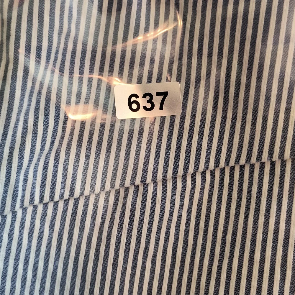 New York & Co Pencil Skirt Wmn's 18 Blue White Striped Seersucker Nautical - Picture 16 of 16